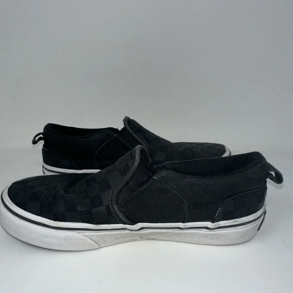 Vans Classic Black Checkerboard Slip Ons‎ Kids Size 1